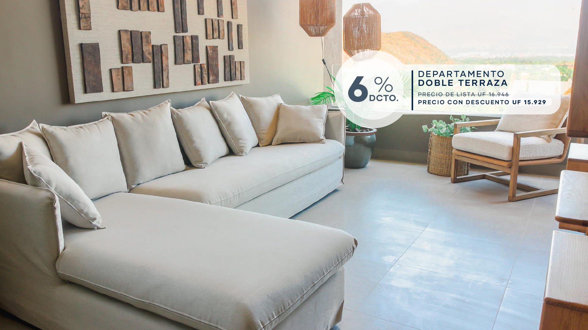 Departamento con Doble Terraza